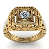 Square Alloy with Crystal Rhinestone Finger Rings FS-WG4A2D8-27-1
