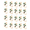 20Pcs Light Gold Alloy Enamel Pendants ENAM-YW0001-43-1