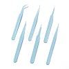 Tarnish Resistant 201 Stainless Steel Beading Tweezers Sets TOOL-F006-11C-1