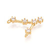 Brass Micro Pave Cubic Zirconia Pendants KK-N261-120D-G-2