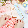 3Pcs 3 Styles Acrylic Pendant Knitting Row Counter Chains HJEW-NB00069-3