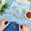 Evil Eye Theme Stitch Markers HJEW-AB00203-3