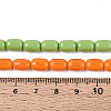 Opaque Solid Color Glass Beads Strands GLAA-N058-6x9mm-B01-5