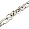 Tarnish Resistant Trendy 304 Stainless Steel Figaro Chain Bracelets STAS-A028-B016P-2