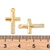 Brass Micro Pave Clear Cubic Zirconia Pendants KK-U017-09E-G-3
