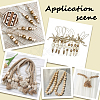 100Pcs Unfinished Wood Faceted Cube Beads WOOD-PA0001-75B-5