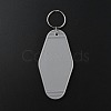 Plastic Blank Motel Keychain KEYC-WH0034-29F-1