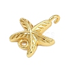 Brass Sea Animal Connector Charms KK-I352-29G-02-2