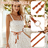 2Pcs 2 Colors Bohemian Imitation Leather Tassel with Alloy Ring Waist Chain Belts for Women AJEW-CL0005-22B-6