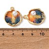 Printed Alloy Pendants ENAM-B028-25KCG-3