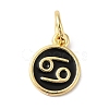 Real 18K Gold Plated Brass Enamel Charms KK-L216-001G-B01-1