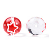 Transparent Glass with Enamel Beads LAMP-T011-21B-1