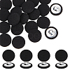 20Pcs Cloth with Aluminum Base Buttons BUTT-NB0001-77D-1