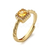 Brass Micro Pave Cubic Zirconia Finger Rings for Women RJEW-U049-04G-4