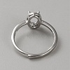 Sterling Silver Open Cuff Ring Findings STER-WH0061-21B-2