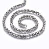 Tarnish Resistant 304 Stainless Steel Wheat Chains STAS-P219-05-B-2