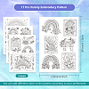 4 Sheets 11.6x8.2 Inch Stick and Stitch Embroidery Patterns DIY-WH0455-018-2