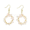 Natural Rose Quartz Dangle Earrings EJEW-JE06000-1