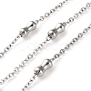 304 Stainless Steel Cable Chains with Beads CHS-F020-05P-1