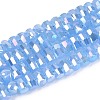 Electroplate Imitation Jade Glass Beads Strands EGLA-N022-09A-D01-1