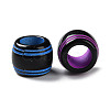 Spray Printed Opaque Acrylic European Beads SACR-P031-32B-2