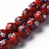 Handmade Gold Sand Lampwork Beads Strands LAMP-T017-05F-1