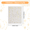 10 Sheets 10 Style Gold Stamping Wave French French Tips Nail Stickers MRMJ-HY0002-33-2