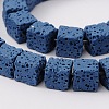 Synthetic Lava Rock Bead Strands G-N0104-8mm-21-1