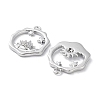 Brass Micro Pave Clear Cubic Zirconia Pendants KK-F871-38P-2