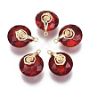 Valentine's Day Glass Pendants X-GLAA-N038-003G-2