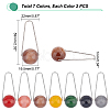 14Pcs 7 Colors Imitation Gemstone Style Two Tone Acrylic Big Pendants STAS-UN0037-69-5