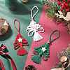 3Pcs Cotton Christmas Trees Pendant Decoration HJEW-JM03830-1