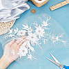Polyester Embroidery Sew on 3D Flower Appliques DIY-WH0304-717-3