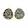 Natural Dalmatian Jasper Pendants G-E526-09E-1