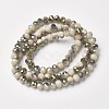 Electroplate Opaque Glass Beads Strands X-EGLA-A034-P6mm-S17-2