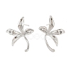 Flower Brass Stud Earring Findings KK-F921-01P-1