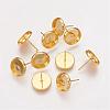 Brass Stud Earring Settings KK-H021-1G-NF-1