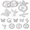 9Pcs 9 Styles 201 Stainless Steel Laser Cut Connector Charms STAS-TA0005-85-1