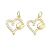 Brass Micro Pave Cubic Zirconia Pendants KK-H527-02C-G-1
