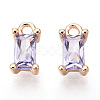 Brass Cubic Zirconia Charms LS-X1-KK-S350-367P-1