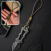 2Pcs 2 Styles Outdoor EDC Tool Brass Parachute Rope European Beads KK-NB0003-61-5