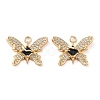 Rack Plating Brass Micro Pave Cubic Zirconia Pendants KK-M280-13G-02-1