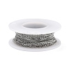 Tarnish Resistant 304 Stainless Steel Curb Chains CHS-D033-02P-02-3