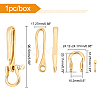 U-Shaped Brass Key Hook Shanckle Clasps KK-PH0004-97B-4