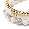 Synthetic Hematite & Polymer Clay Heishi Beads Stretch Bracelets Set BJEW-JB07383-01-5