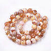 Natural Fire Crackle Agate Beads Strands G-S346-8mm-22-2