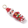 Easter Glass Seed Beaded Dwarf Pendants PALLOY-MZ01037-04-3