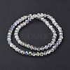 Electroplate Transparent Glass Beads Strands EGLA-H101-03A-3