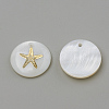 Freshwater Shell Pendants SHEL-Q010-001G-2