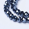 Electroplate Glass Beads Strands EGLA-A034-P4mm-A18-3